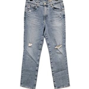 Adriano Goldschmied AG Womens Jeans Saige High Rise Straight Denim Blue Size 29